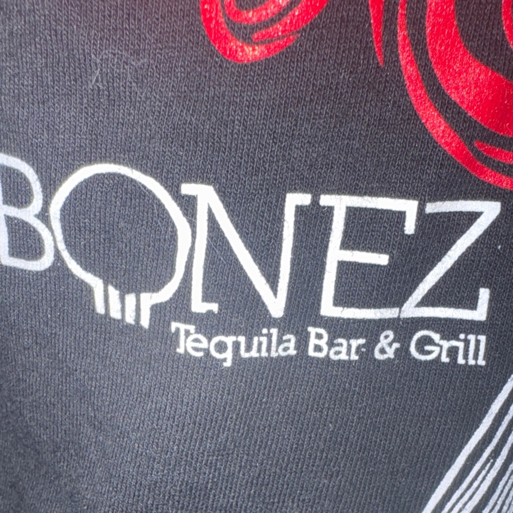 Gildan Black Graphic T-Shirt Bonez Tequila Bar Crested Butte Colorado Small - Picture 6 of 11